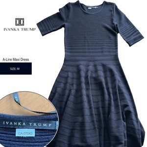 IVANKA TRUMP: Midi A-line 3/4 length sleeve Sweater Dress